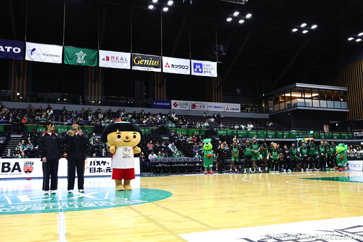kanagawasports's tweet photo. 【神奈川からデフリンピック を応援しよう！】＜開会まで #あと３日！＞  11月７日に行われた #横浜エクセレンス の試合にバスケットボール日本代表の加藤志野選手、加藤志希選手にお越しいただき、意気込みを語っていただきました。皆さんのご活躍を祈念しております！ #東京2025デフリンピック #3dtg https://t.co/EAY5xbRE9s