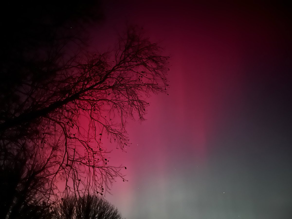 YAELMagazine's tweet image. Northern Lights in Chicago! 🤩 #northernlights #chicago #pinksky