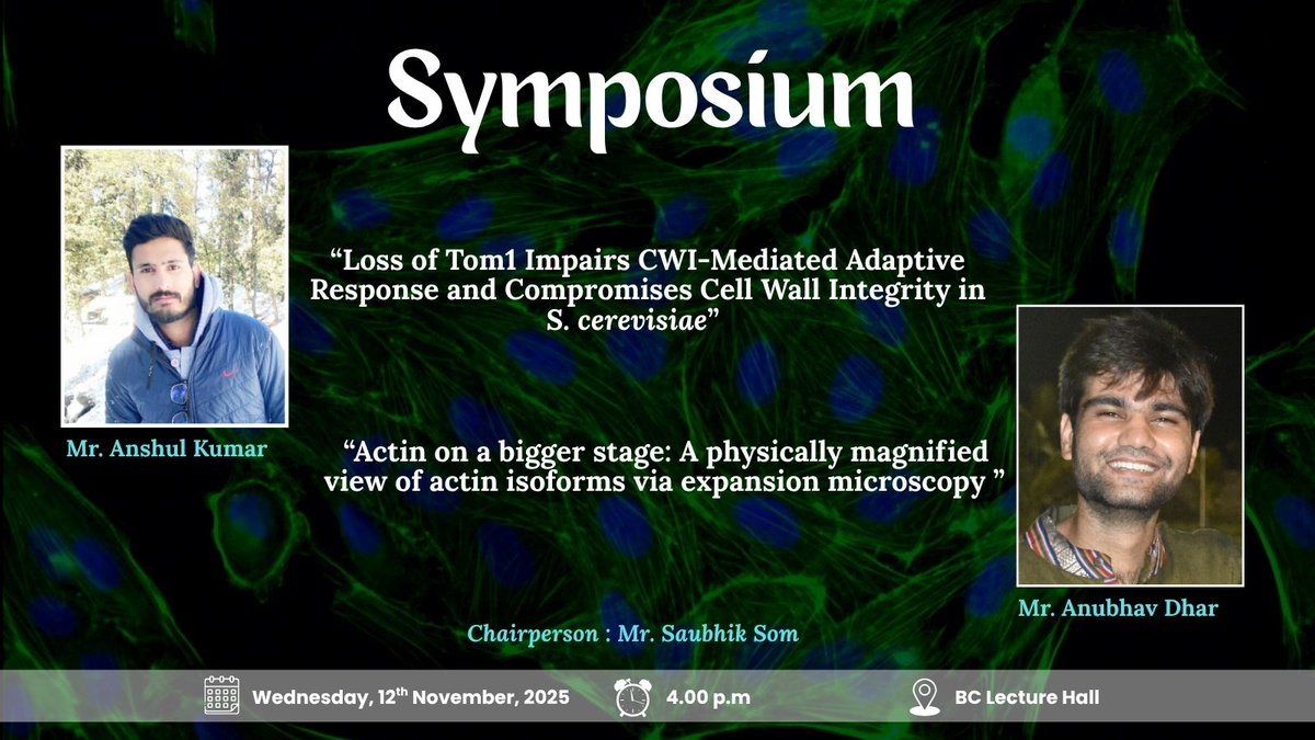BICS_IISc's tweet image. BICS invites everyone to today&apos;s symposium by Mr. Anubhav (@anubhav_dhar) and Mr. Anshul. 
For details, see below: