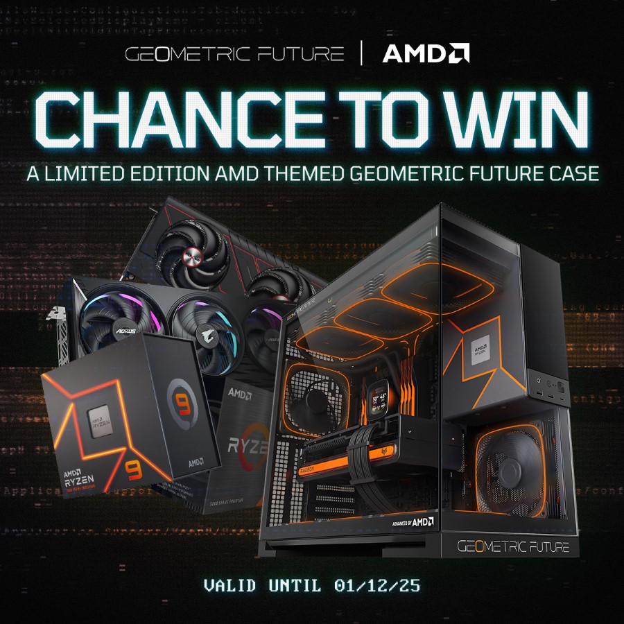 💥 GIVEAWAY ALERT! 💥
Win a Geometric Future Model 5 Limited Edition Case!
Simply purchase any AMD CPU or GPU, and you’re in the draw to win!

AU residents only. T&amp;Cs apply. 👇
ple.au/CyberWeekend20…