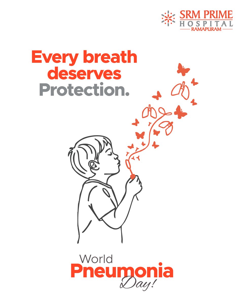 srmprime's tweet photo. Pneumonia remains one of the leading causes of death among children under five, yet it’s largely preventable and treatable. 

#SRMPrimeHospital #RestoringLives #HealthcareExcellence #WorldPneumoniaDay https://t.co/aB23o1hC3V