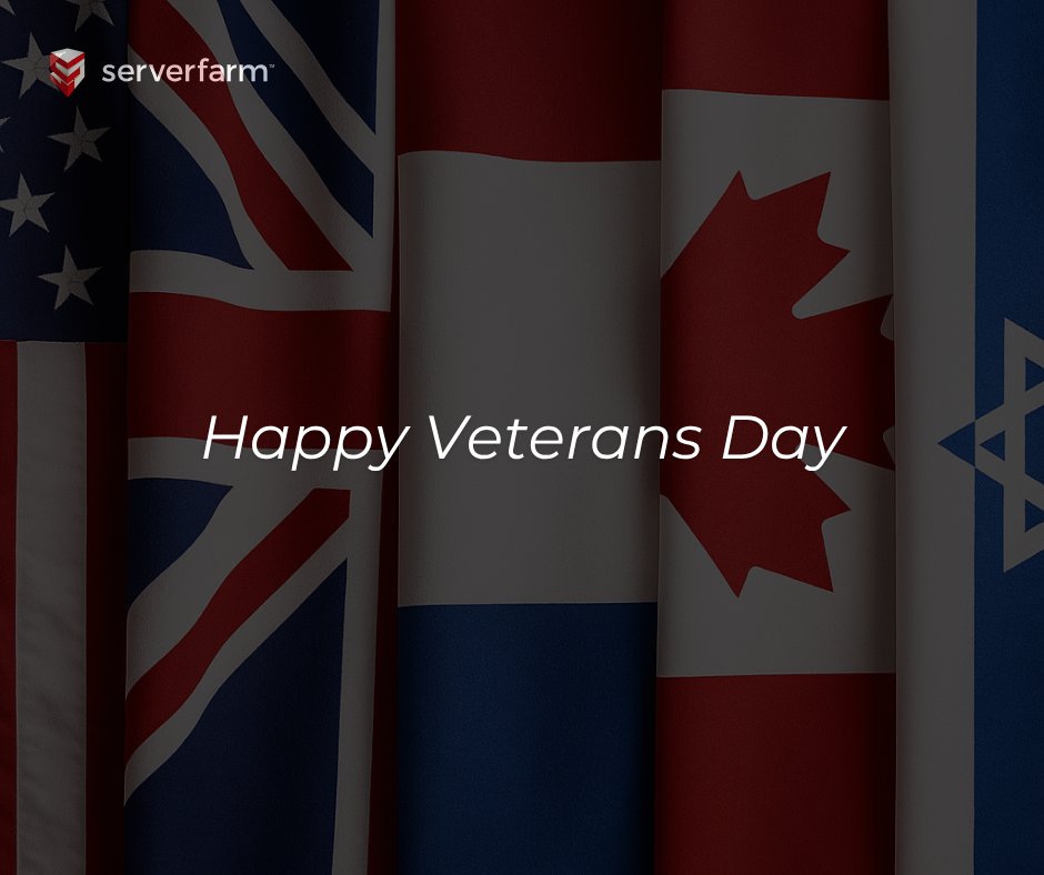 serverfarm_'s tweet photo. Today we thank all veterans for their courage and service. Your dedication inspires us to uphold strong values in our communities and workforce every day.🤝 

#Serverfarm #VeteransDay #ThankYouVeterans https://t.co/m8kp0rUDrd