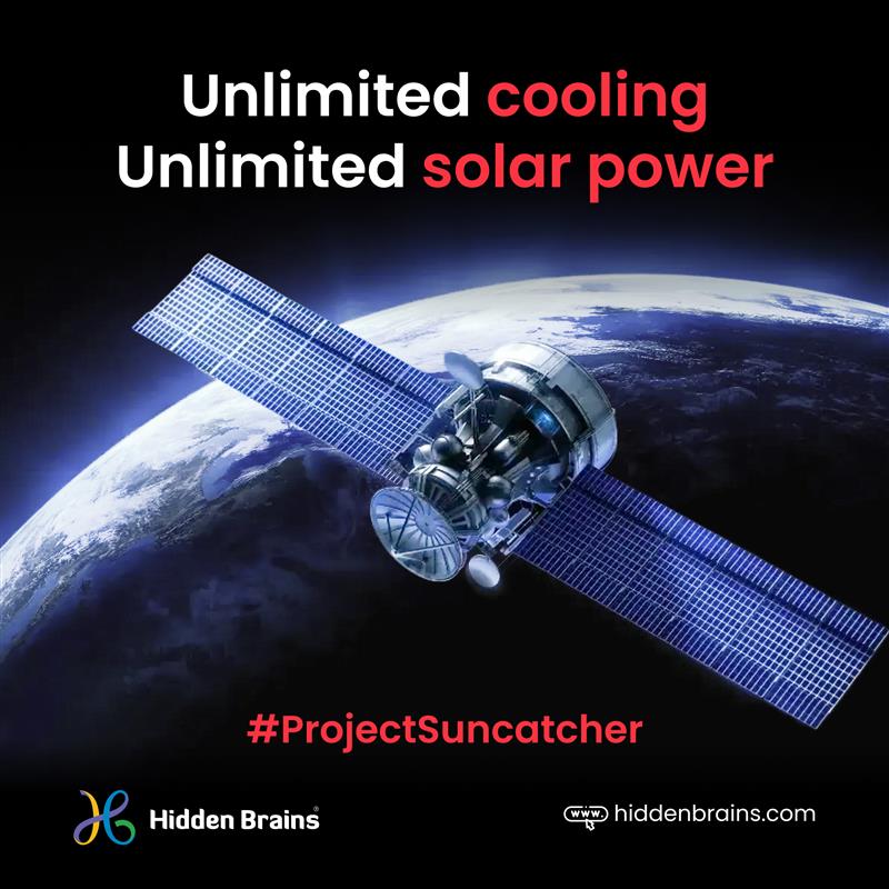 HiddenBrains's tweet photo. Unlimited cooling. Unlimited solar power.
Google’s #ProjectSuncatcher plans to launch #AI chips into space on solar-powered satellites!
A bold step to scale AI compute beyond Earth’s limits.
#Google  #SpaceTech #Innovation #HiddenBrains https://t.co/a6flCOpqRi