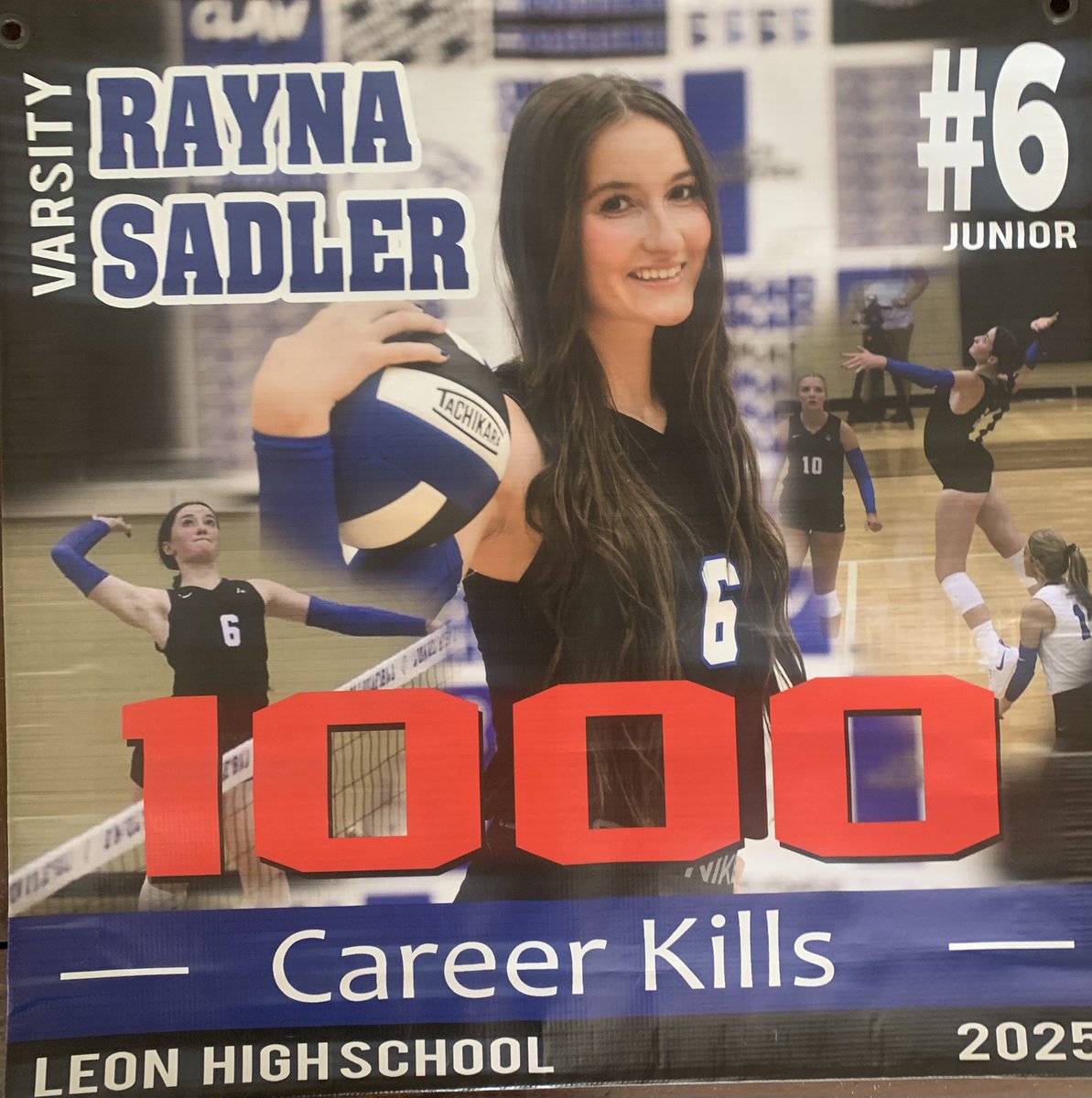 SadlerRayna's tweet photo. I’m happy to say I hit 1000 kills back in district play! I’m forever grateful for the opportunity to play this sport. https://t.co/nD7f0rWtOY