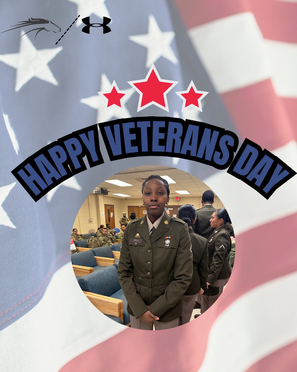 Happy Veterans Day to all veterans and active military! Special S/O to our own active military serving in the Army Reserves, PFC Danasia Wright! We love and appreciate you! 🇺🇸

#EffortOverExcuses 💚🐎