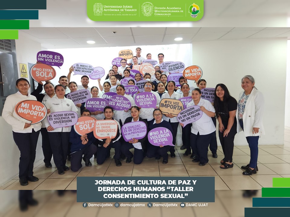 👋La DAMC-UJAT a través de la Coordinación de Estudios de Género llevó a cabo la Jornada Educativa "Cultura de Paz y Derechos Humanos" hoy 11 de noviembre, con el objetivo de promover la capacitación y sensibilización del personal docente, administrativo y estudiantes.

🫶👦🏾👩‍🦱