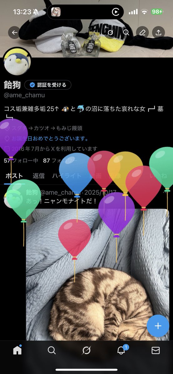 ame_chamu's tweet photo. そういえば、風船飛びましたわ https://t.co/Zv8NoqJ0EO