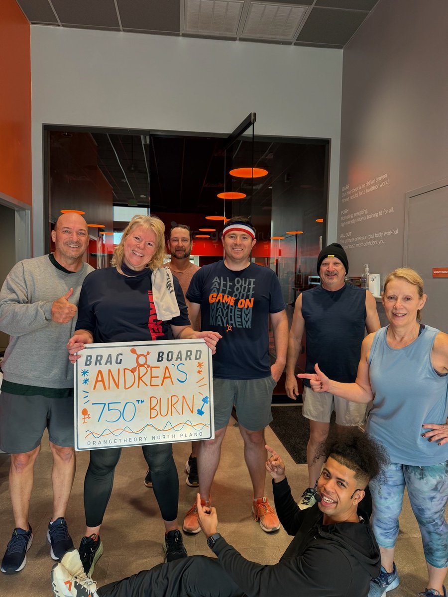 Woohoo! Just hit my 750th class benchmark <a href="/orangetheory/">Orangetheory Fitness</a>!  🥵💪