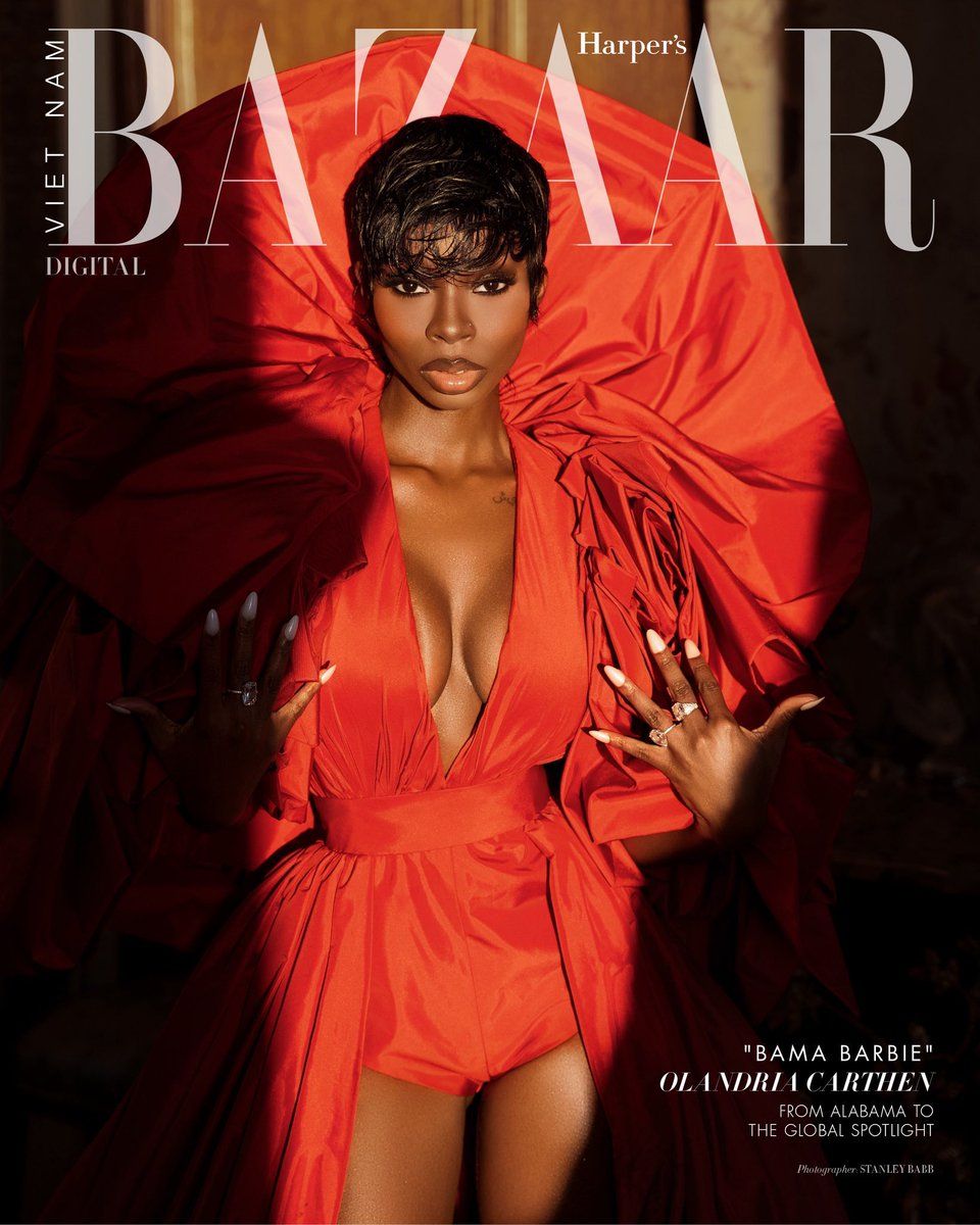 culturesurf's tweet image. Olandria looks gorgeous on the cover of Harper’s Bazaar Vietnam. #HarperBazaar #Fashion