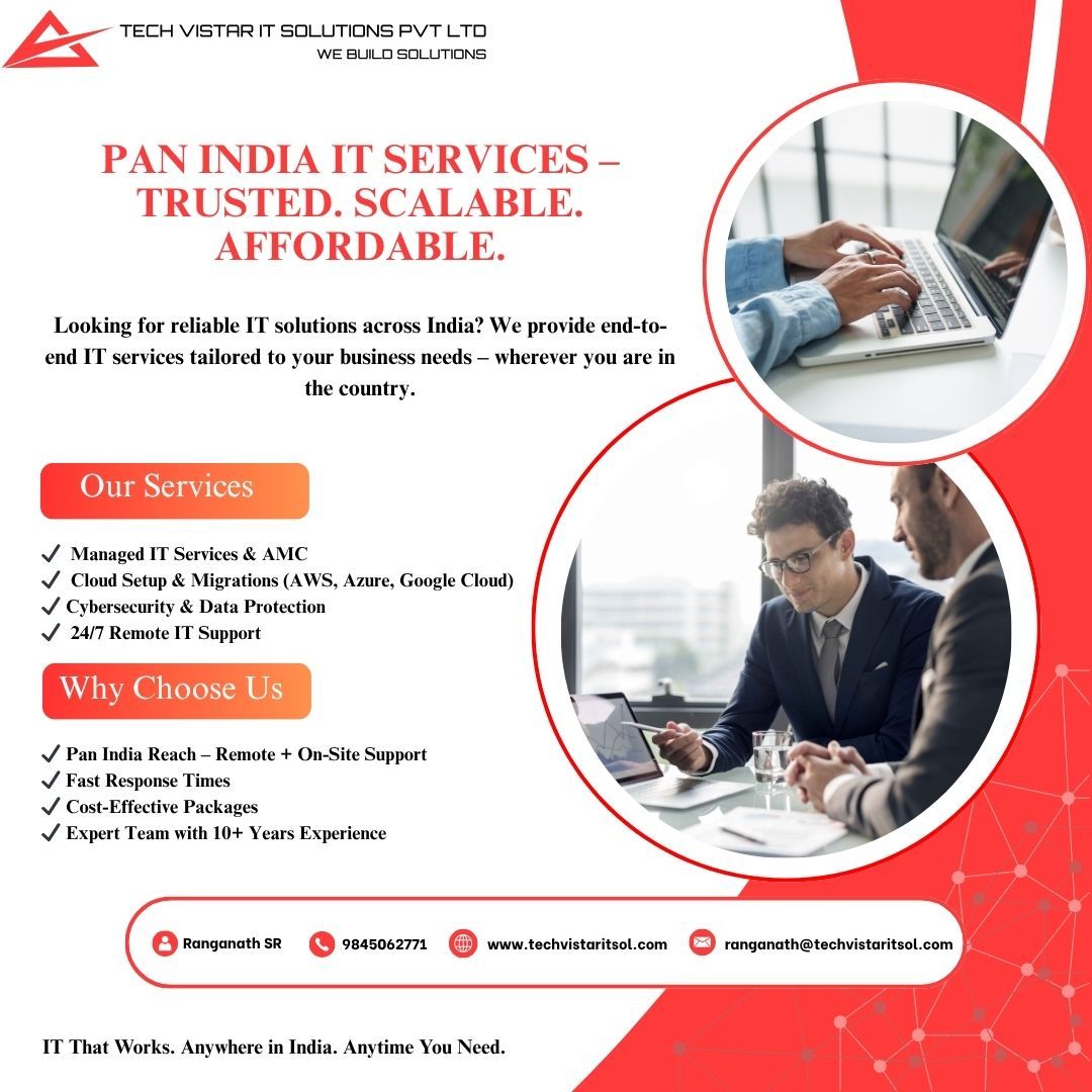 techvistar_IT's tweet image. Your trusted IT partner — delivering end-to-end IT services across India.
From cloud setup to cybersecurity, we’ve got your tech covered. 🔐 
#TechVistarITSolutions #ITPartner #CyberSecurity #CloudMigration #RemoteSupport