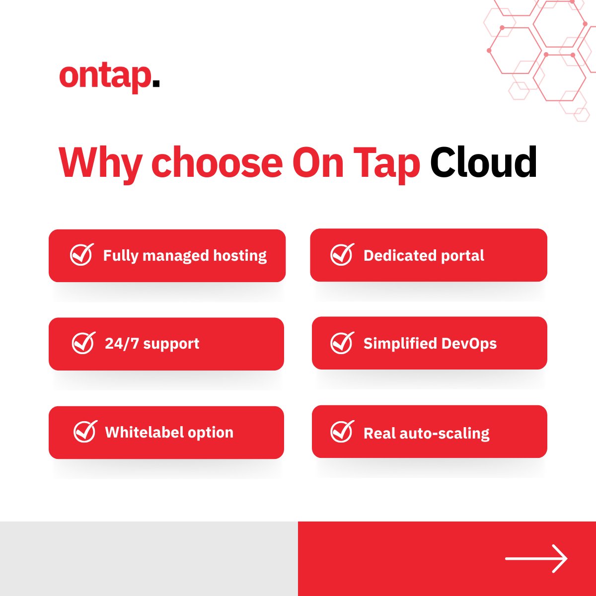 ontapgroup's tweet image. 💎 On Tap Cloud delivers fully managed, auto-scaling hosting for eCommerce.
Stay fast, secure &amp;amp; scalable - without the server stress.
🔗  zurl.co/yMpM9
#OnTap #CloudHosting #eCommerce #Magento #Performance