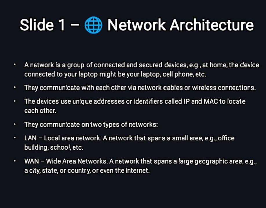 miracle_egbedi's tweet image. Hello guys 🤗
It’s been a while! I’m still on my Cybersecurity journey — learning, growing &amp;amp; trusting God through it all 🙏
Just wrapped Course 3, Module 1 of the Google Cybersecurity Certificate on Networking Basics!
#CybersecurityJourney #NetworkingBasics  #LearningInPublic