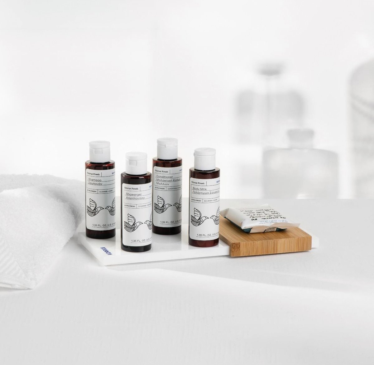 guestspply_asia's tweet image. Earthy tones. A calm, considered room. 300 ml dispensers on the wall with Citrus Fresh body wash, lotion, shampoo, conditioner, and hand soap. An elegant mini bracket makes installation easy. Effortless, elevated.
#KORRES #GreekBeauty #HotelCollection #GilchristandSoames