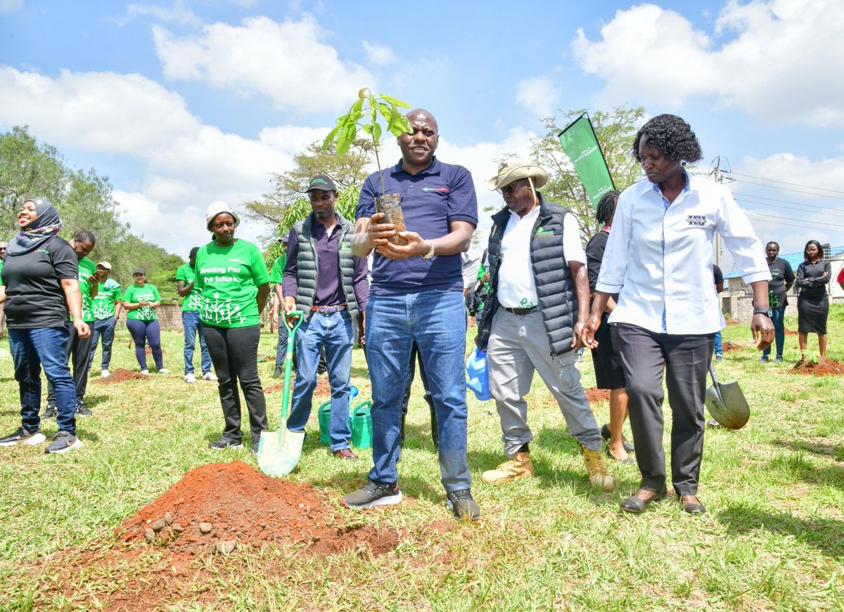 KUGreenEduHub's tweet photo. We believe in turning #ClimateDialogue into action and getting involved on the ground. Yesterday, we joined @SafaricomPL and @KenyattaUni in rooting for the future in growing 5,000 fruit tree seedlings at KU.
#RootingForTheFuture
@Environment_Ke
@GPforEducation @SDGoals https://t.co/VCN1dIlOsH