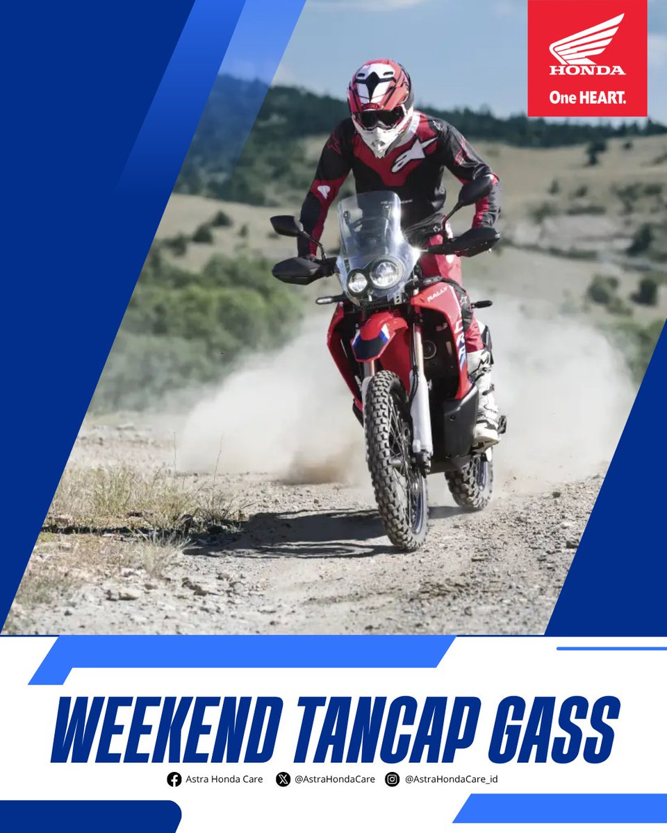 AstraHondaCare's tweet image. Weekend udah dateng, saatnya tancap gas bareng motor kesayangan! 🏍💨
Biar makin seru, pastiin kondisi motor kamu udah siap tempur — dari oli, rem, sampe tekanan ban! 🔧⚙️
Nikmati sensasi berkendara #HondaOneHeart dengan semangat petualangan tanpa batas! ❤️

#Honda #OneHEART…