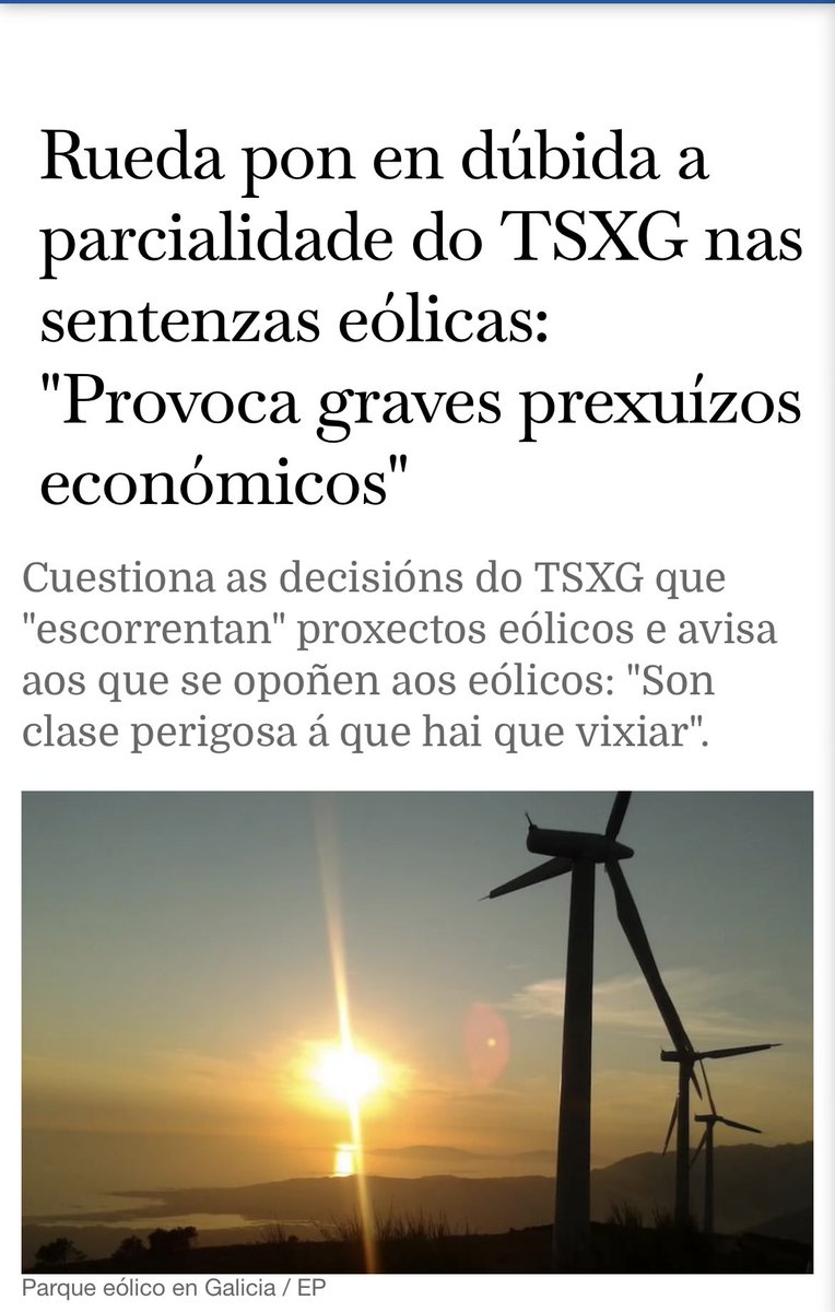 #Rueda ataca a Xustiza Galega (<a href="/TSXGalicia/">TSXG</a> ) , por ocuparse e preocuparse polo Pais defendendo o patrimônio natural de Galíza...

No #PPdeG só respeitan as decisións xudiciais que lles venhen bem pra os seus interesses..

#GalizaNonSeVende