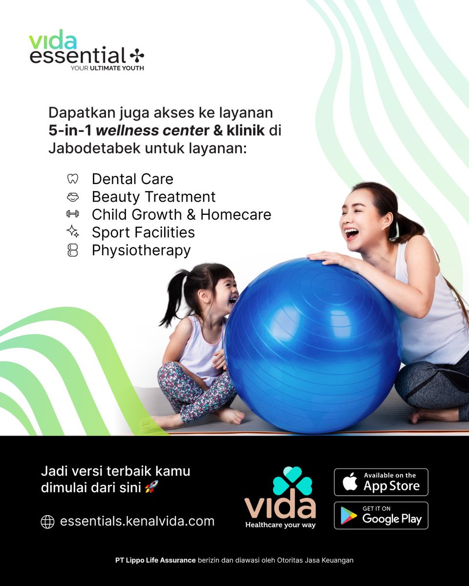 Resolusi sehat jangan cuma wacana. Mumpung 2025 masih sisa sebulan, yuk sehat bareng Vida Essential+. Akses ke 27 klinik &amp; wellness center di Jabodetabek mulai Rp725.000/bulan untuk tier Ruby💪
Cek website dan app Vida: Healthcare Your Way📲
#VidaEssentialPlus #YourUltimateYouth
