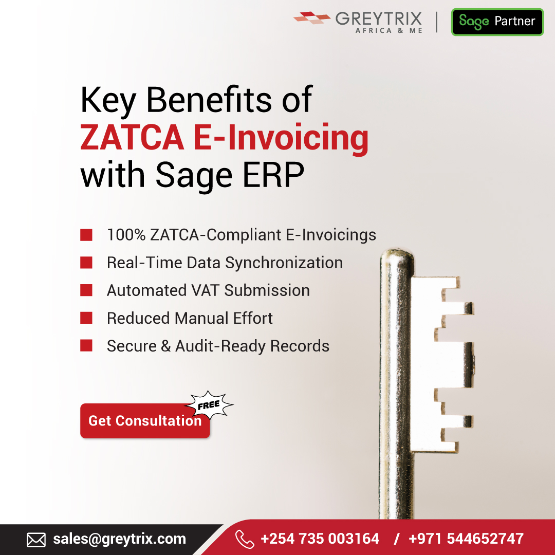 GreytrixAfrica's tweet image. Transform your invoicing process! 
With Sage ERP integration, manage your ZATCA compliance automatically saving time, effort, and resources.

Contact Us - greytrix.com/middle-east/pr…

@Zatca_sa
#ERPSoftware #GreytrixAME #EInvoicing #SaudiArabia #GUMU #SageX3 #Sage300 #ZATCA