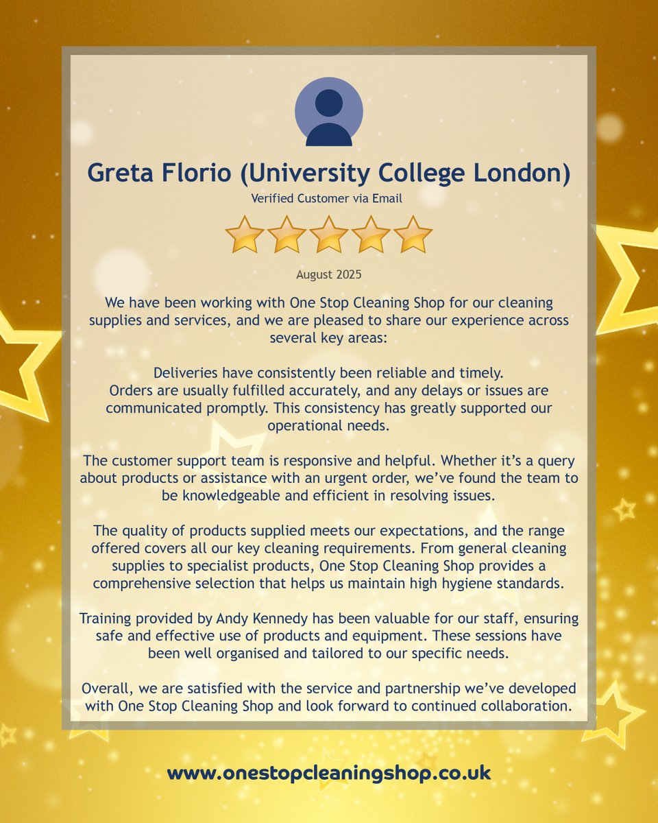 OSCSuk's tweet image. 5-star review via email from @ucl 🙂 💚

#google #feefo #cleaning #review #aboveandbeyond #business #sustainable #ecofriendly #environmental #5star #5starreviews⭐️⭐️⭐️⭐️⭐
