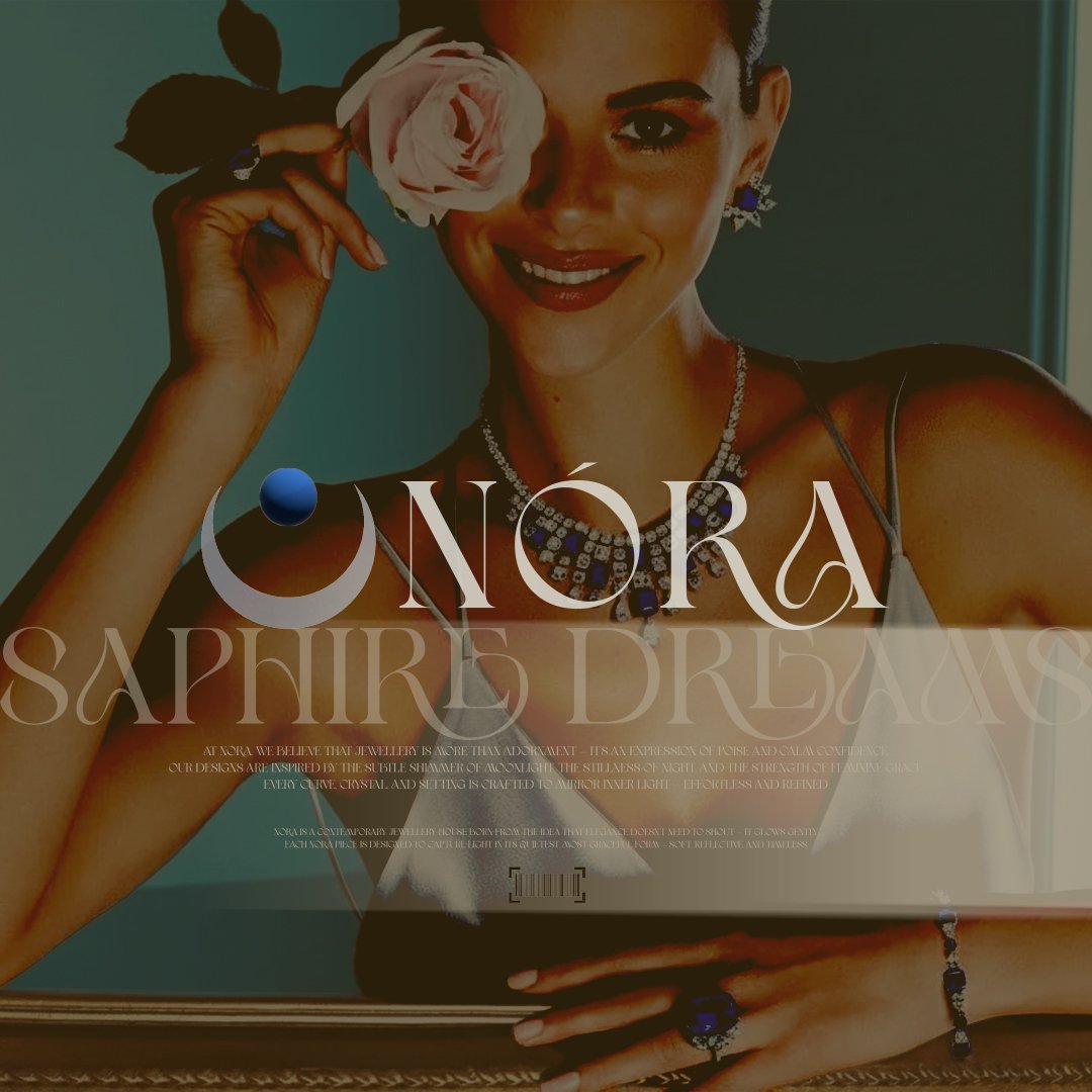 Inspired by the serenity of sapphire and the soul of silver, Nora redefines luxury, soft, soulful, and enduring.

Designed with intention by Creva Creatives.

#LuxuryBrandDesigner

#Jewelry

#QuietLuxury #BrandIdentityDesign