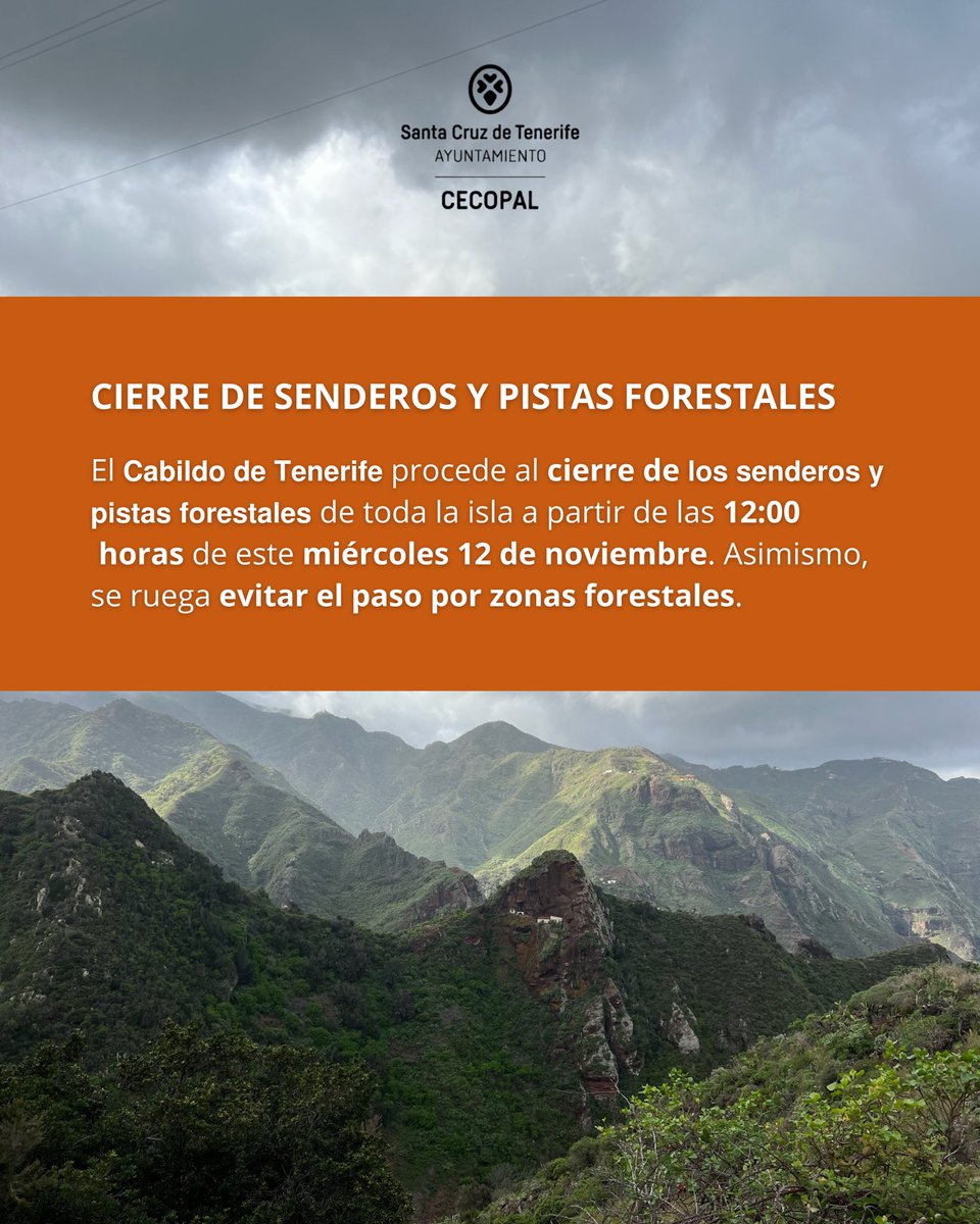 📢 Santa Cruz activa el Plan de Emergencias Municipal (PEMU) 🚨
<a href="/santacruz_ayto/">Ayuntamiento de Santa Cruz de Tenerife</a>