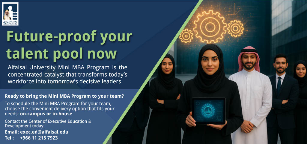 Execed5alfaisal's tweet image. Is your team ready to take the next step?
Discover how the Alfaisal Mini MBA Program can help your organization grow and lead with confidence.

ee.alfaisal.edu

#AlfaisalUniversity #MiniMBA #ExecutiveEducation #Leadership #ProfessionalDevelopment #CorporateTraining