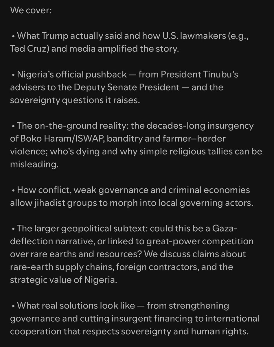 _NOMICS's tweet photo. 342: #DISUNOMICS: THE REAL REASON WHY TRUMP WANTS TO INVADE NIGERIA ๐ณ๐ฌ ๐บ๐ธ
Spotify: https://t.co/514e7VYmIF
Apple Podcasts: https://t.co/iZ1UkR1ysd https://t.co/Fd8tBOZWwt