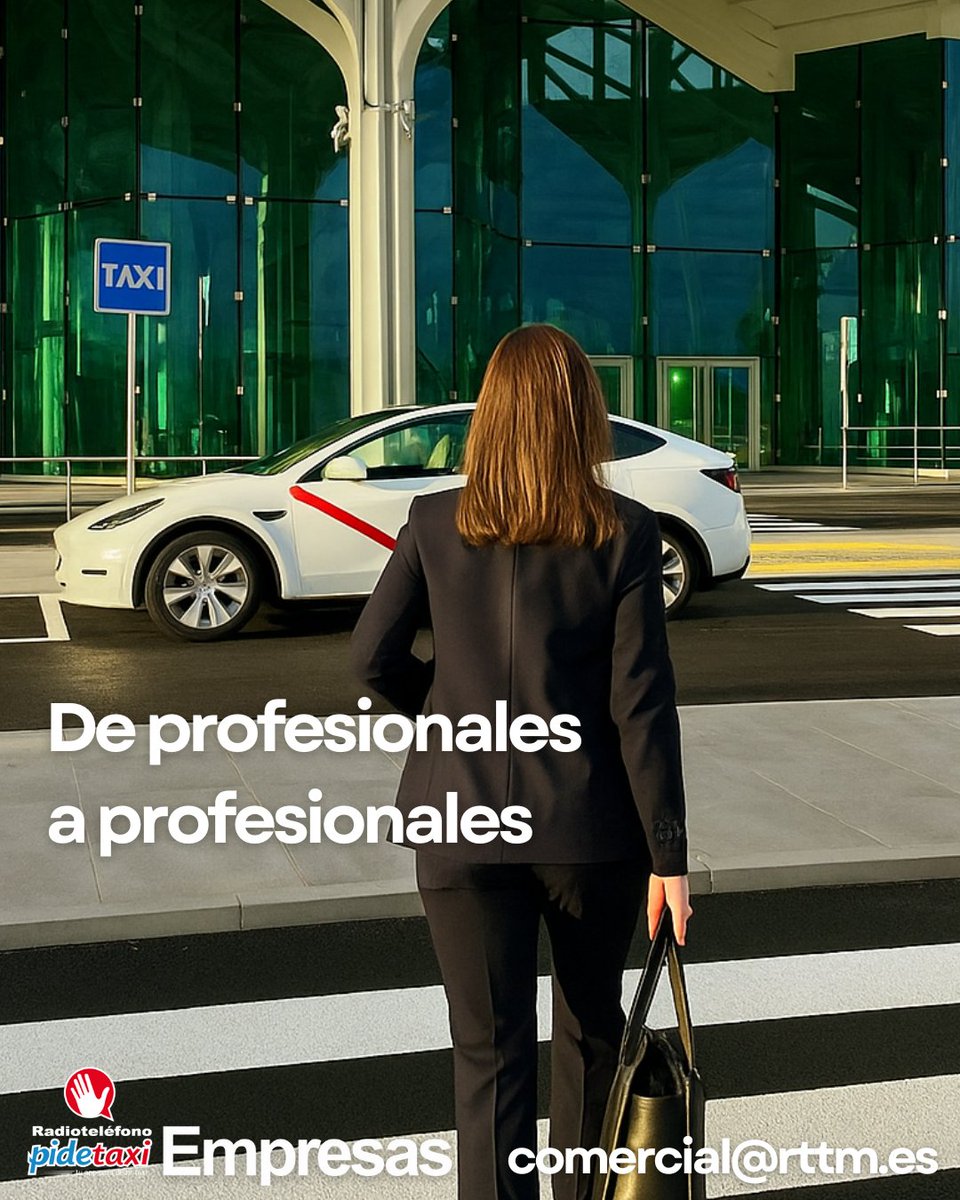 De profesional a profesional 🤝 confía en nosotros para pedir tu taxi de empresa sin cancelaciones ni sorpresas de última hora ✅✅✅