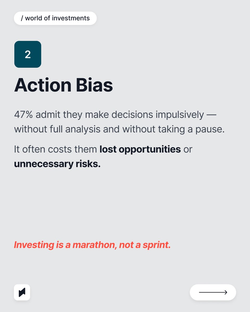 BinaryxPlatform's tweet image. 🧠 Even experienced investors make emotional mistakes.
Not because of bad data — but because of cognitive traps.
Let’s talk about the psychology behind money 👇