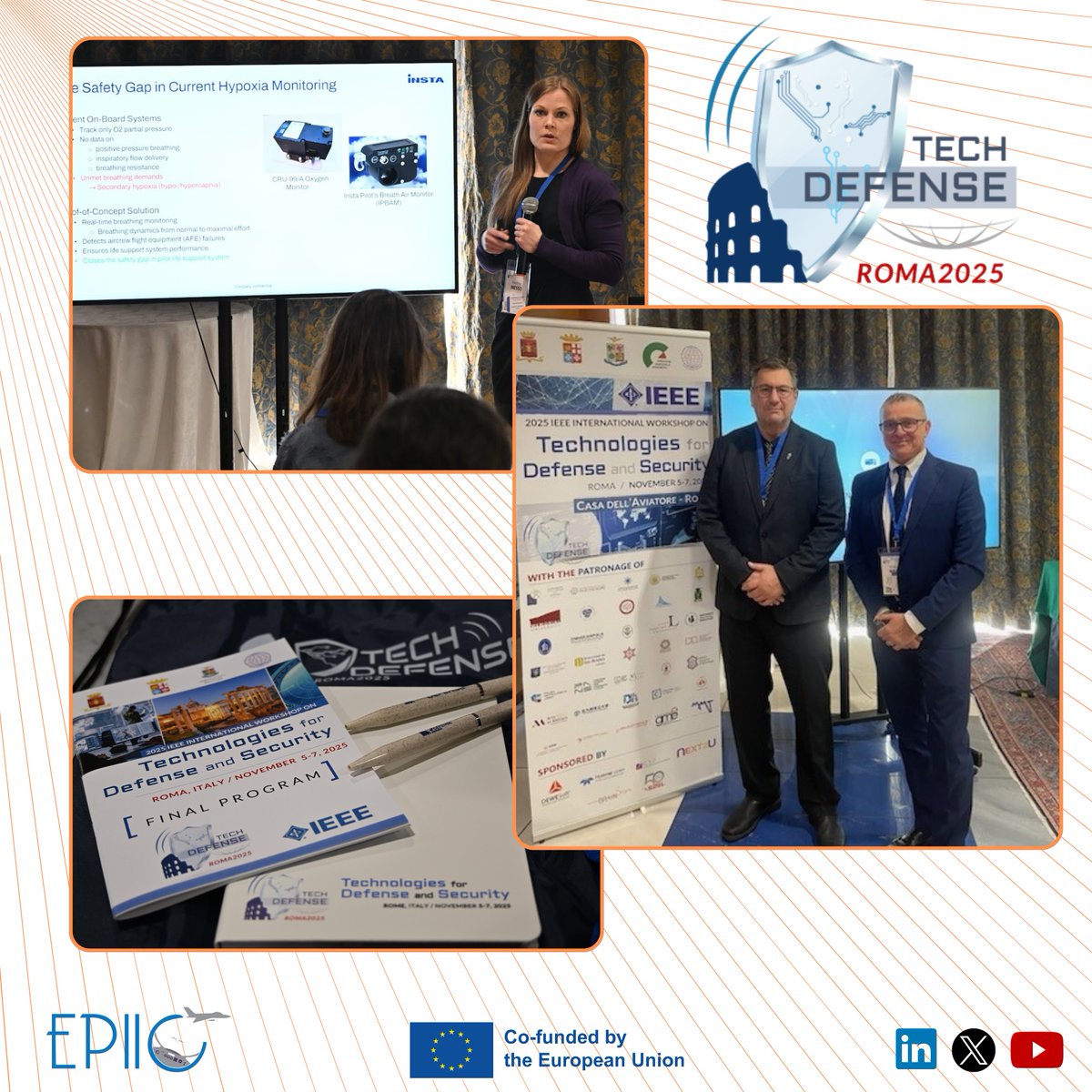 ✅ At #TechDefense2025 in Rome, #EPIIC partners showcased innovation in pilot-centered tech:

🔹 INSTA: within-breath monitoring
🔹 Next2U: cognitive workload tracking

Shaping the cockpit of tomorrow.

#EDF #HMI #Aerospace #PilotSupport