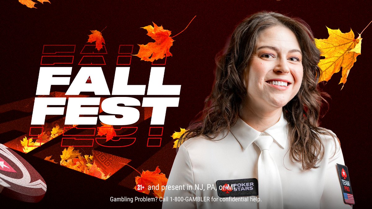 PokerStarsUSA's tweet image. Fall Fest begins later this month.

To enter into a draw to win 1 of 10 $10 MTT tickets tell us the date the festival starts. 

To help you see ➡️  psta.rs/NJFallFest

We&apos;ll award tickets to 10 correct answers.

Add your Stars ID + if you play in PA/MI/NJ. Draw: Tuesday 18…