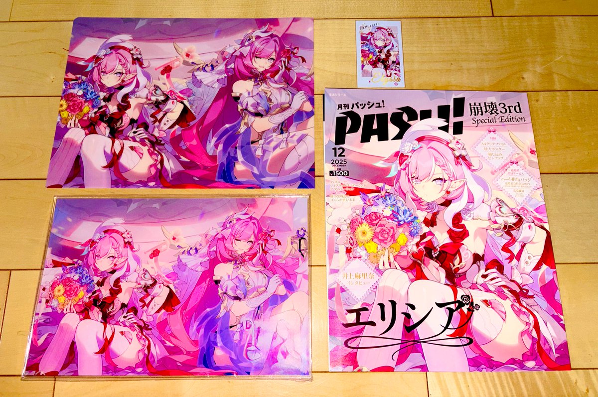purple_acct's tweet image. 「PASH! 12月号 崩壊3rd Elysia Special Edition」届きました！

一日遅れたけど、改めて、エリシア誕生日おめでとう！！

#崩壊3rd 
#honkai3rd 
#エリシア
#ELYSIA 
#PASH
