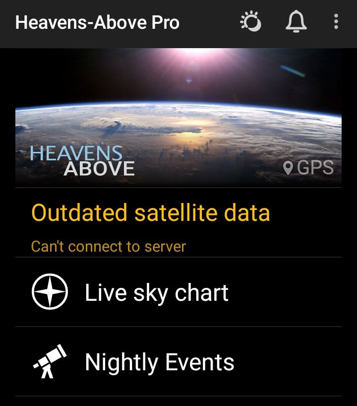 2m0sql's tweet image. Anyone else noticed that heavens above pro no longer seems to get satellite data? @HeavensAboveCom