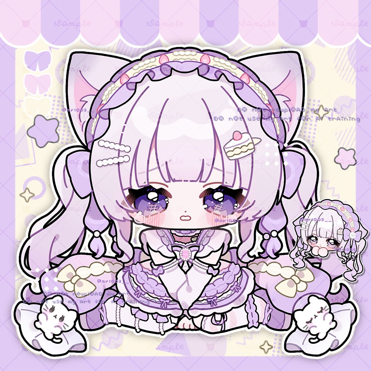 commission ᴗ̥̥ .̼ ᴗ̥🍬🍰🤍💜