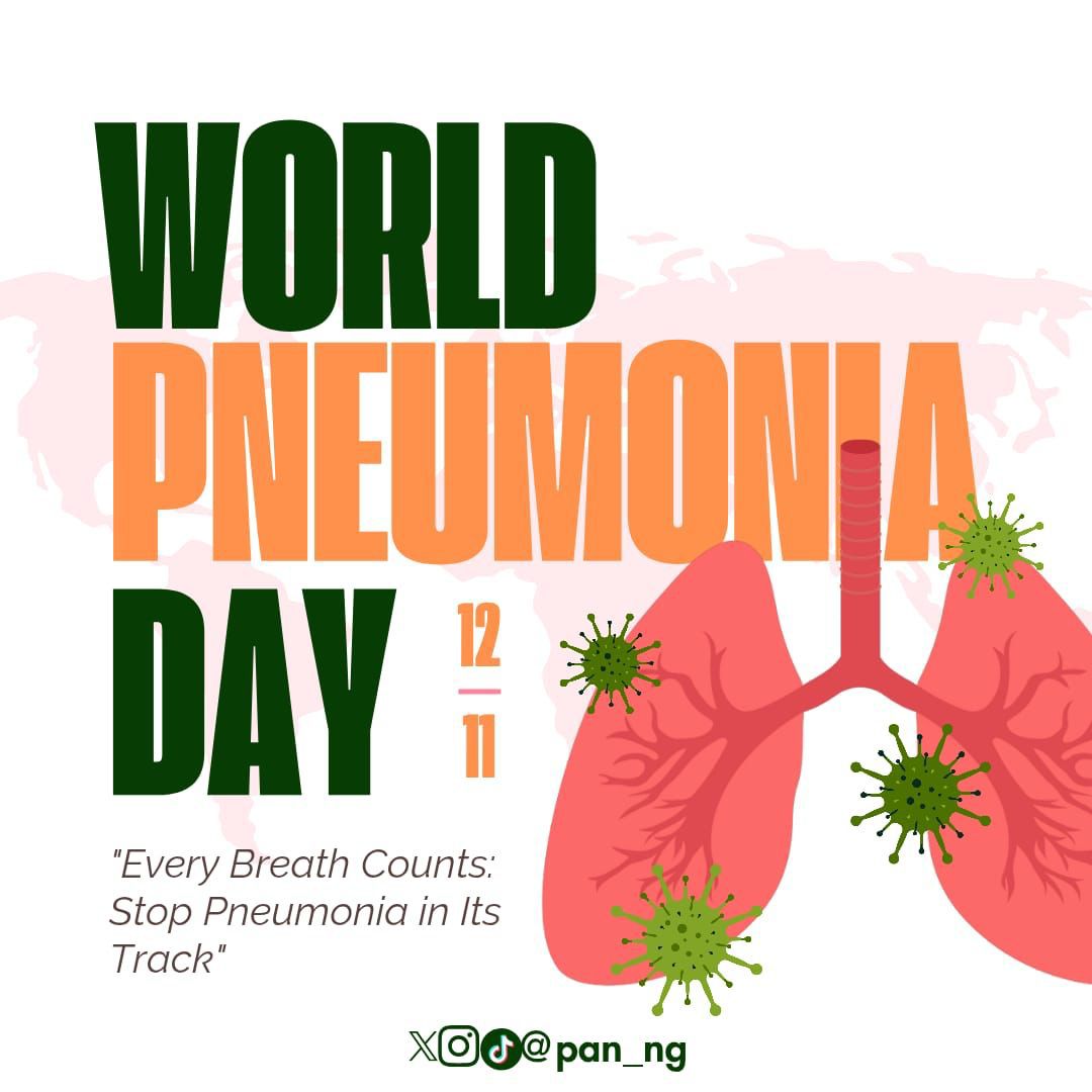 pan_ngr's tweet image. The theme of the 2025 World Pneumonia Day is:
Every Breath Counts: Stop Pneumonia in Its Tracks – emphasis on clean air

In Nigeria, pneumonia remains the leading infectious killer of children under five. But behind the statistics lies a deeper crisis:
-Children exposed to indoor…