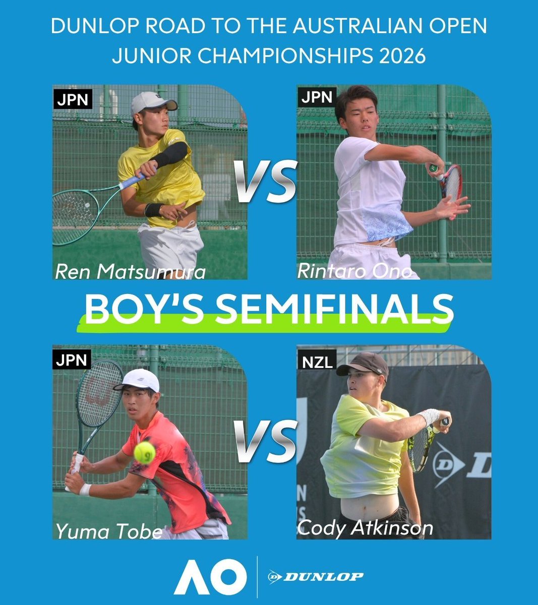 2026 DUNLOP ROAD TO THE AUSTRALIAN OPEN JUNIOR SERIES IN YOKKAICHI
