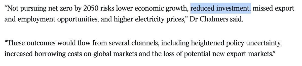 The Treasurer claims that not pursuing net zero would "reduce investment". 

If this is the case, why is his own government prodding (almost forcing) Australian super funds to invest in US critical minerals - as per Trump's request?

Trump and the US has dumped net zero, and got