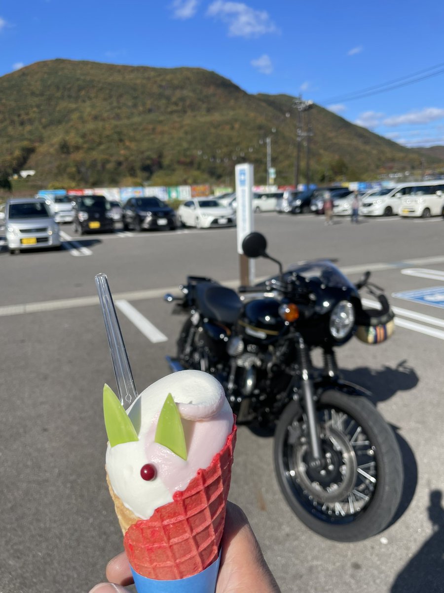 d0_masa's tweet image. 今日は初めての #ユーザー車検 
無事に合格💮また2年乗れます✌🏻

帰り足で見つけた景色の良い場所でウキウキの1枚📸

雪化粧の吾妻小富士と銀杏木とWっち🤩

#道の駅ふくしま で🍦
店員さんに「寒くないですか？」って言われた🤣

Wっちこれからもヨロシク😊

#W乗り甘味部