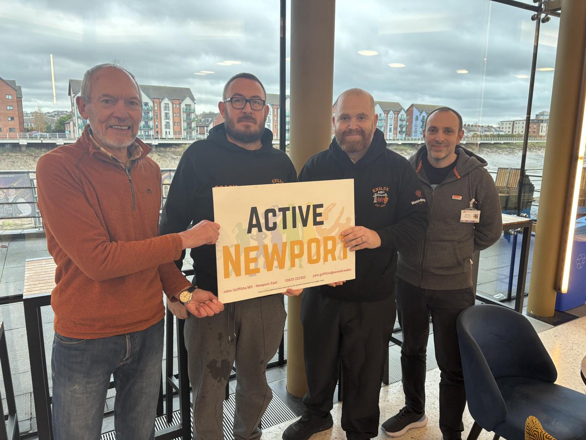 Was great to meet the guys from Exiles Amateur Boxing Club on Friday and hear their plans to find a permanent premises in the city. I want to see our young people have the best facilities possible so they can live healthy and active lifestyle. #ActiveNewport