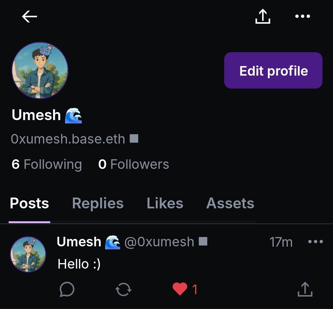 Web3Umesh's tweet image. Finally joined @baseapp 

Thanks to @WarriorAirdrop for giving me the code