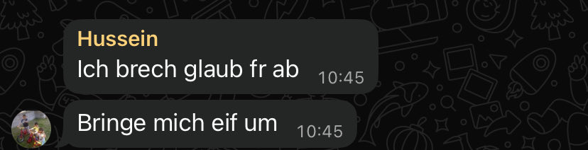 was ist in dieser einen Minute passiert