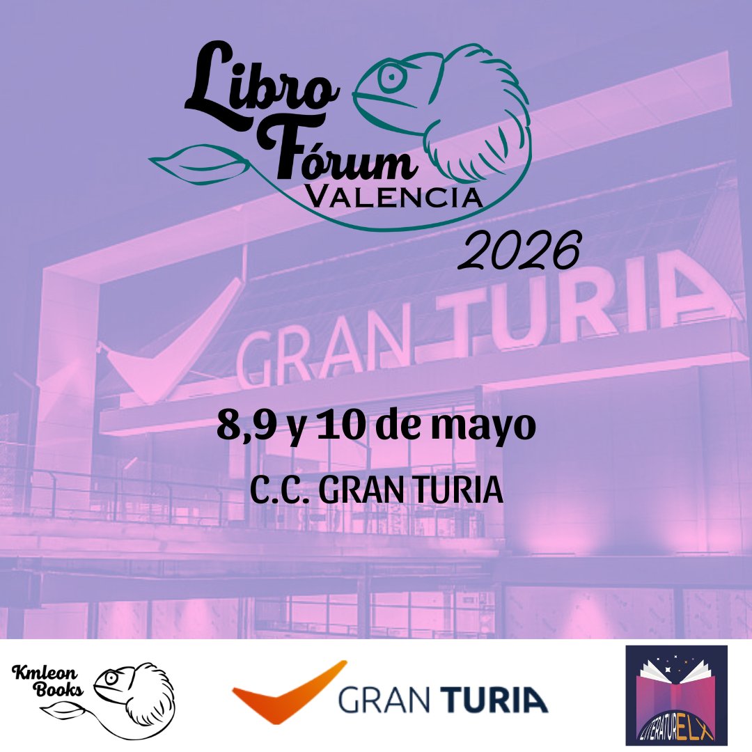 ¡Hello! 

ANOTAD BIEN LA FECHA porque la última edición del Libro Fórum será en Valencia y ya tenemos los días confirmados

Será en el Centro Comercial Gran Turia (Valencia), los días 9, 10 y 11 de mayo 2026.

Muy pronto abriremos las inscripciones paraparticipar 🥰