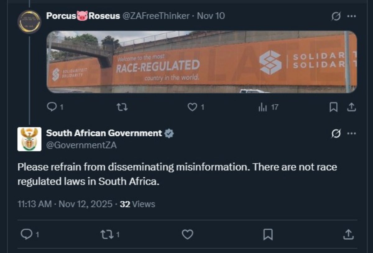 The government says there is no racial regulation. I believe this is prophetic, because it is not true right now. The government is denying its own policy. They are trapped in their own thinking. I rest my case.