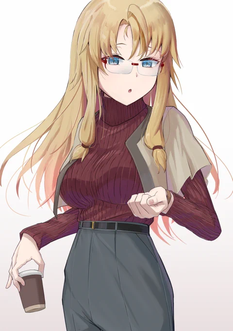 お疲れ気味のお姉さん