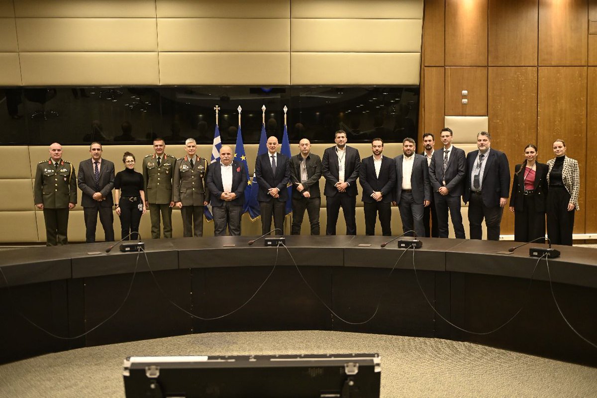 Raymetrics's tweet image. @Raymetrics  at the Hellenic Ministry of National Defence
Raymetrics CEO Nikos Kontos participated in a meeting with Minister Nikos Dendias and representatives of Greek defence-tech startups.
He presented the company’s strategic innovations
#Innovation #DualUseTech #LiDAR