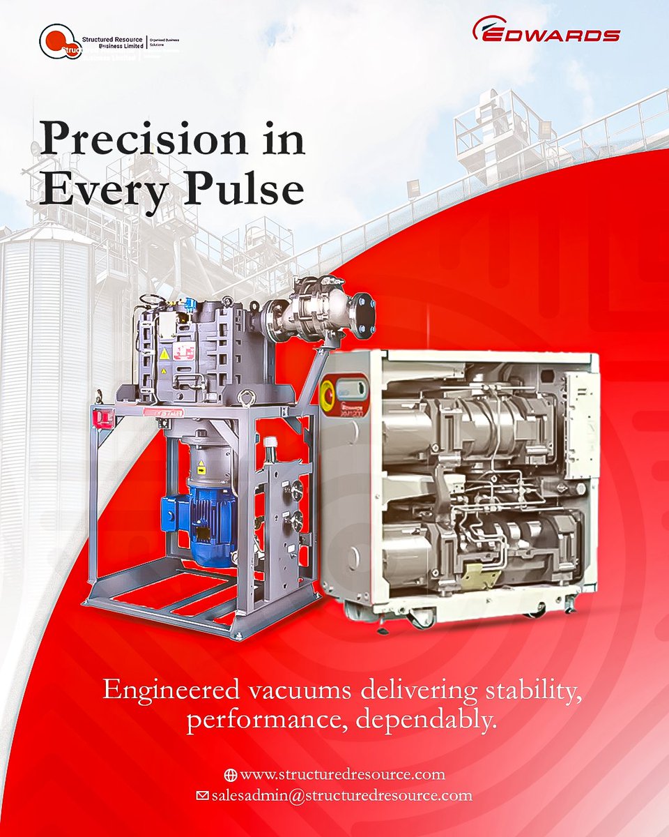 SRBL_Group's tweet image. Precision in every pulse.

Our engineered vacuums deliver unmatched stability, performance, and dependable operation — built for excellence.
#engineeringinnovation #precisiontechnology #industrialsolutions #dangote