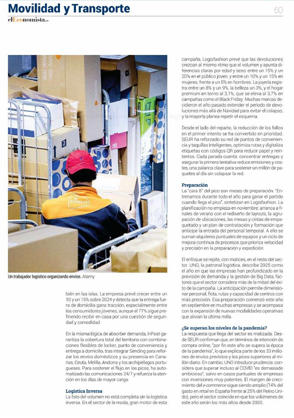 FArandaManzano's tweet photo. #ELECONOMISTA🛍️| Comparto este reportaje de @elEconomistaes, en el que analizo cómo las empresas de #logística y #transporte se preparan para afrontar con éxito las campañas de #BlackFriday y #Navidad de este año.

🗣️La anticipación permite dimensionar personal, flota, rutas y capacidad de centros con más precisión. Esa preparación comenzó este año en septiembre en muchas #empresas y se acompasa con la expansión de nuevas modalidades operativas que alivian la #últimamilla.

🗞️👉 https://t.co/JWQM4qYM0K