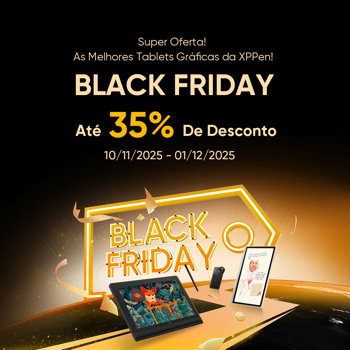 Tá esperando o quê? A Black Friday chegou pra acelerar sua criatividade! ✨

@XPPenBrasil com até 35% de desconto em tablets gráficos. SÓ ATÉ 01/12!

Link na bio. 👇

#BlackFriday #XPPenBrasil #Desconto