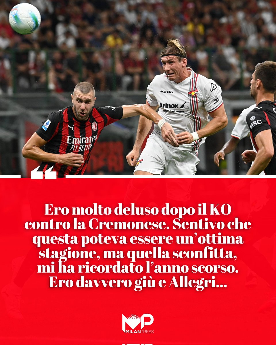 MilanPress_it's tweet image. «𝑴𝒐𝒅𝒓𝒊𝒄 𝒄𝒐𝒎𝒆 𝒖𝒏 𝒓𝒐𝒃𝒐𝒕. 𝑰𝒍 𝒅𝒆𝒓𝒃𝒚...» 📢👀

Strahinja #Pavlovic ha rilasciato un’intervista ai microfoni dei canali ufficiali della Federazione serba 🎙️

Modric, Allegri, il derby... Scorri per leggere le dichiarazioni ➡️

#pavlovic #modric #allegri…