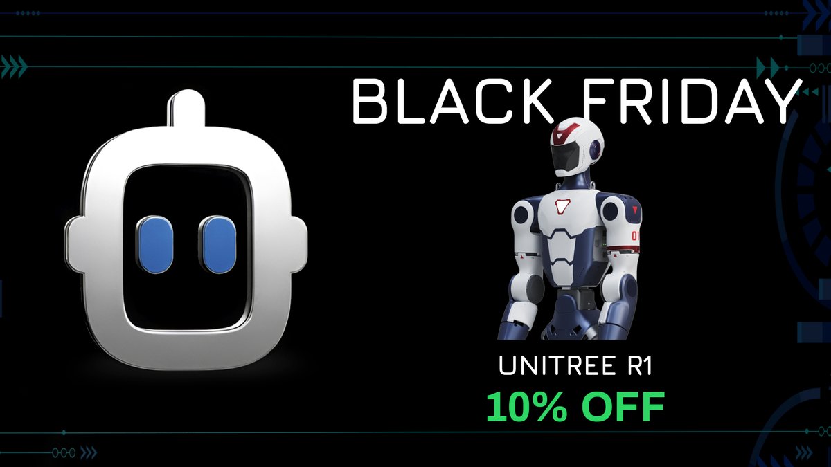 ROSComponents's tweet image. HEY, HEY, HEY! The R1 humanoid robot just landed and it’s already 10% off 
roscomponents.com/product/r1/ 

#humanoid #sales #robotics